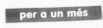 PER A UN MES