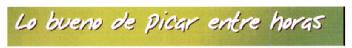 LO BUENO DE PICAR ENTRE HORAS