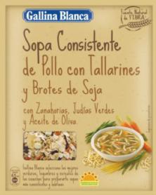 GALLINA BLANCA SOPA CONSISTENTE DE POLLO CON TALLARINES Y BROTES DE SOJA
