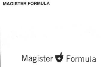 MAGISTER FORMULA
