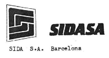 S SIDASA SIDA, S.A. BARCELONA