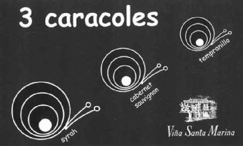 3 CARACOLES SYRAH CABERNET SAUVIGNON TEMPRANILLO VIÑA SANTA MARINA