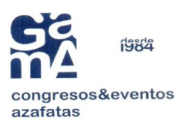 GAMA DESDE 1984 CONGRESOS & EVENTOS AZAFATAS