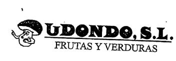 UDONDO, S.L. FRUTAS Y VERDURAS