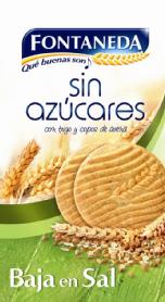 FONTANEDA QUE BUENAS SON SIN AZUCARES CON TRIGO Y COPOS DE AVENA BAJA EN SAL