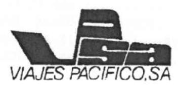 VPSA VIAJES PACIFICO, SA