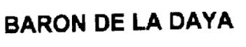BARON DE LA DAYA