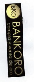 BKO, BANKORO, COMPRA Y VENTA DE ORO