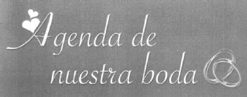 AGENDA DE NUESTRA BODA