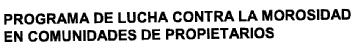 PROGRAMA DE LUCHA CONTRA LA MOROSIDAD EN COMUNIDADES DE PROPIETARIOS