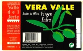 VERA VALLE ACEITE DE OLIVA VIRGEN EXTRA AGRUPACION DE COOPERATIVAS VALLE DEL JERTE