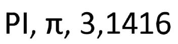 PI, 3,1416