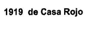 1919 DE CASA ROJO