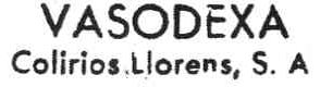 VASODEXA COLIRIOS LLORENS, S.A