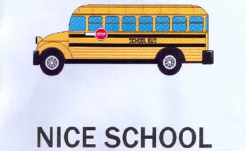 NICE SCHOOL STOP SCHOOL BUS