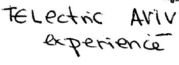 TELECTRIC AVIV EXPERIENCE