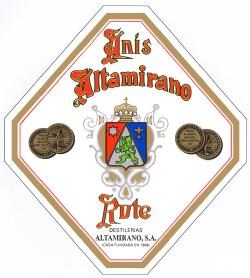 ANIS ALTAMIRANO RUTE DESTILERIAS ALTAMIRANO, S.A. (CASA FUNDADA EN 1909)