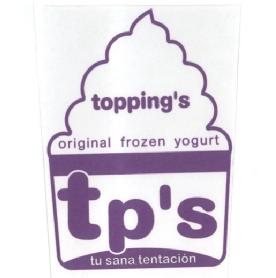 TP'S TOPPING'S TU SANA TENTACION ORIGINAL FROZEN YOGURT