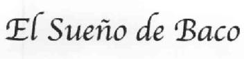 EL SUEÑO DE BACO