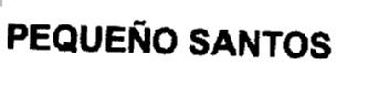 PEQUEÑO SANTOS