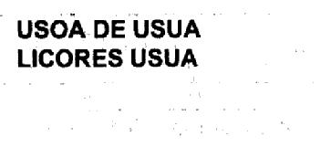 USOA DE USUA LICORES USUA