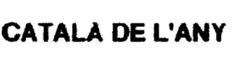 CATALA DE L'ANY