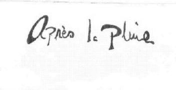 APRES LA PLUIE
