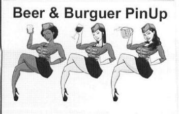 BEER & BURGUER PINUP