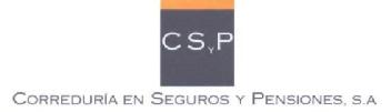 CSYP CORREDURIA EN SEGUROS Y PENSIONES, S.A