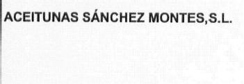 ACEITUNAS SANCHEZ MONTES S.L