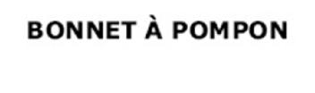 BONNET A POMPON