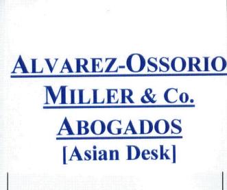 ALVAREZ-OSSORIO MILLER & CO. ABOGADOS (ASIAN DESK)