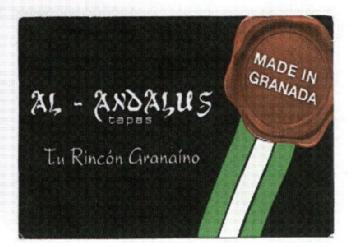 AL-ANDALUS TAPAS TU RINCON GRANAINO MADE IN GRANADA