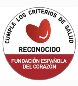 CUMPLE LOS CRITERIOS DE SALUD RECONOCIDO FUNDACION ESPAÑOLA DEL CORAZON