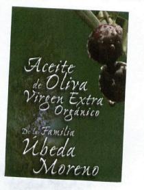 ACEITE DE OLIVA VIRGEN EXTRA ORGANICO DE LA FAMILIA UBEDA MORENO