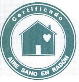 CERTIFICADO AIRE SANO EN RADON