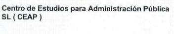 CENTRO DE ESTUDIOS PARA ADMINISTRACION PUBLICA SL (CEAP)