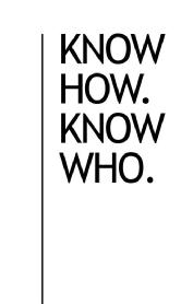 KNOW HOW. KNOW WHO