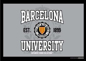 BARCELONA EST. BEST CITY IN THE WORLD 1899 UNIVERSITY AUTHENTIC WEAR COLLECTION
