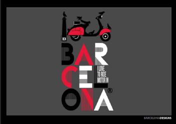 BCN BARCELONA I LOVE TO RIDE MOTOR IN BARCELONA DESIGNS