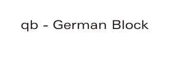 QB GERMAN BLOCK