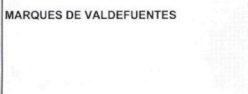 MARQUES DE VALDEFUENTES