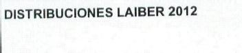 DISTRIBUCIONES LAIBER 2012