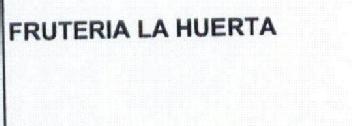 FRUTERIA LA HUERTA