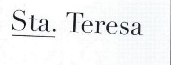 STA. TERESA