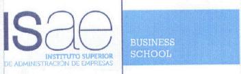 ISAE INSTITUTO SUPERIOR DE ADMINISTRACION DE EMPRESAS BUSINESS SCHOOL