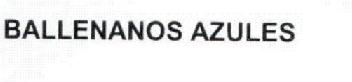 BALLENANOS AZULES