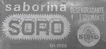 SABORINA SORO EN 1928 DESENGRASANTE Y EXPUMANTE