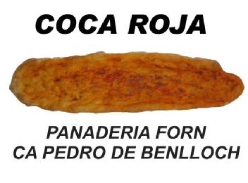COCA ROJA PANADERIA FORN CA PEDRO DE BENLLOCH