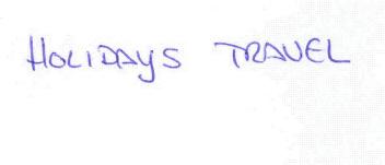 HOLIDAYS TRAVEL